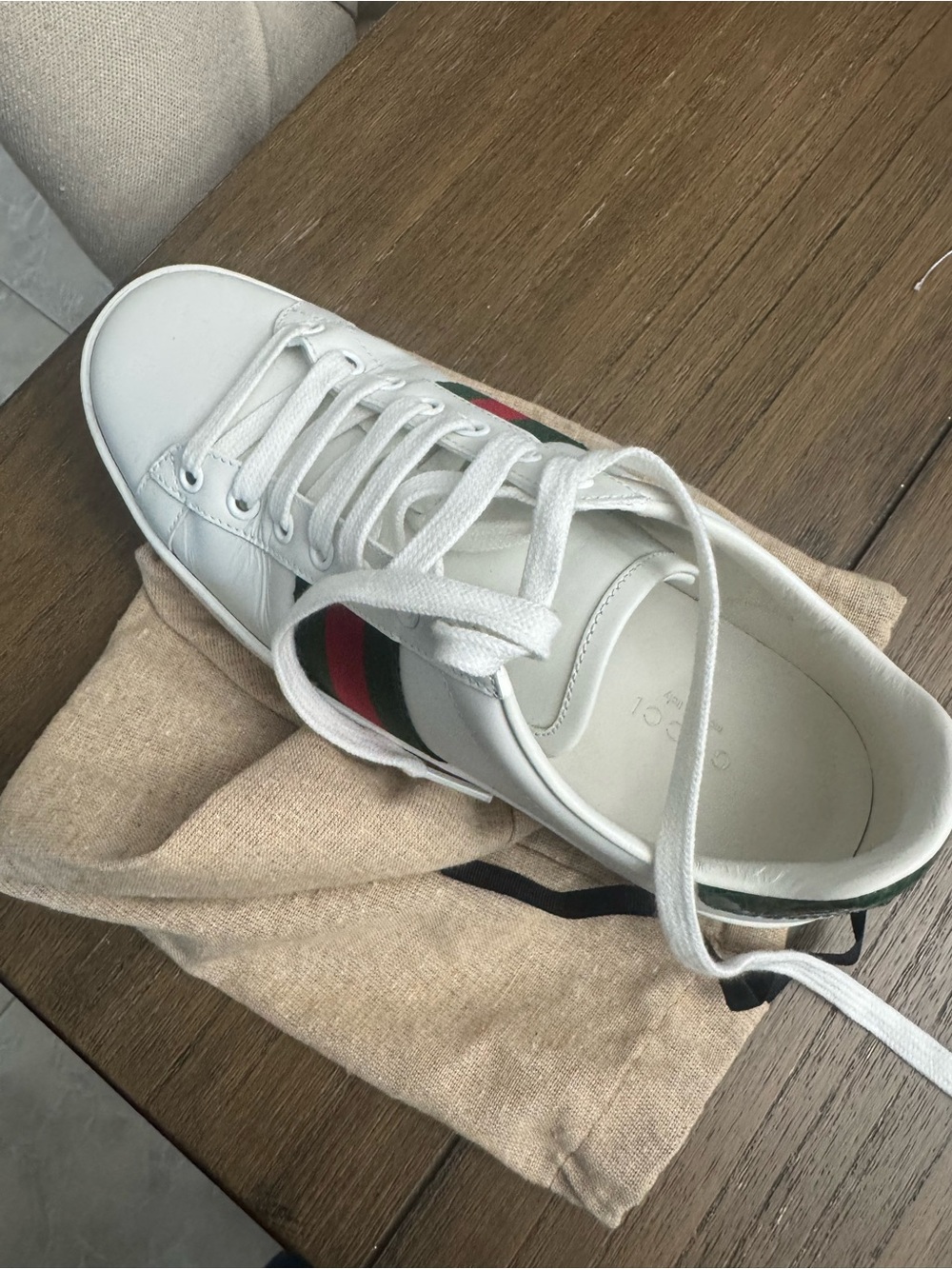 Gucci White Ace Sneakers - Picture 7 of 7